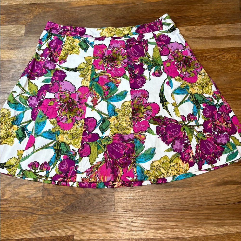LANE BRYANT bright floral print skirt